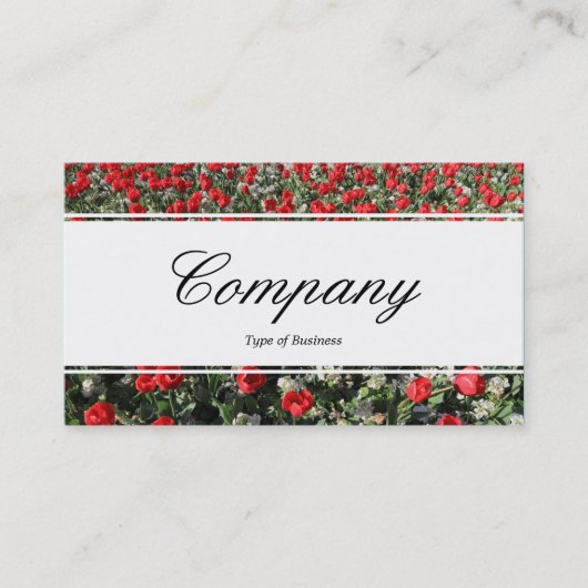 Midden band (gesneden) - Manuscript - Rode Tulpen  Visitekaartje (Voorkant)