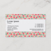 Midden band - Hexagon Patroon 04 Visitekaartje (Achterkant)