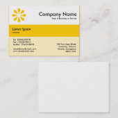 Midden band kleuren - Amber - Art Deco Visitekaartje (Voorkant / Achterkant)