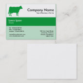 Midden band kleuren - groen gras - Koe Visitekaartje (Voorkant / Achterkant)