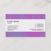 Midden band - Magenta en Blauwe Tex Visitekaartje (Achterkant)