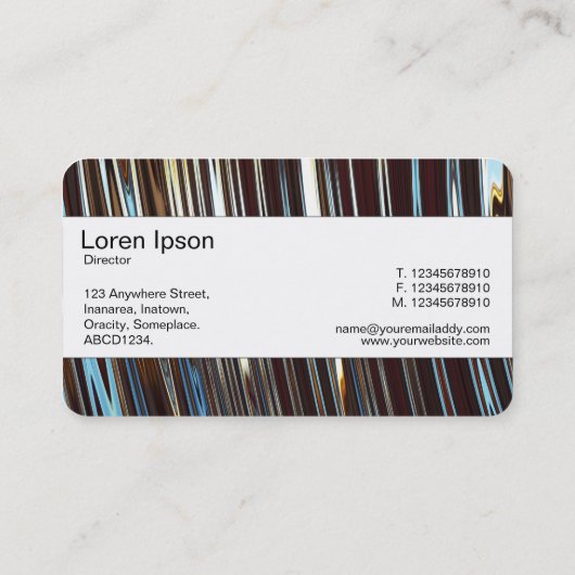 Midden band (rand) - Abstract metaal Visitekaartje (Achterkant)