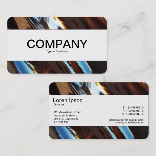 Midden band (rand) - Abstract metaal Visitekaartje (Voorkant / Achterkant)