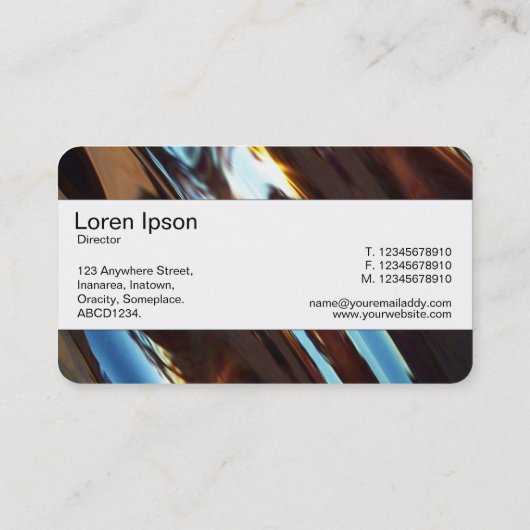 Midden band (rand) - Abstract metaal Visitekaartje (Achterkant)