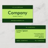 Midden band v2 - Moon Green met Donkergroen Visitekaartje (Voorkant / Achterkant)