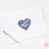 Midden-blauw Zilver Lijst Logo Baking Hart Sticker (Envelop)