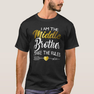 Midden Broeder ik maak de regels koel en saai T-shirt