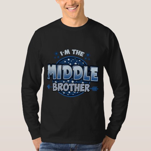 Midden Broer Siblings Middle Child T-shirt (Voorkant)