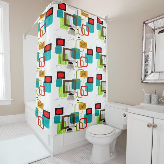 Midden-Centraal Abstract 3 Douchegordijn (In situ)