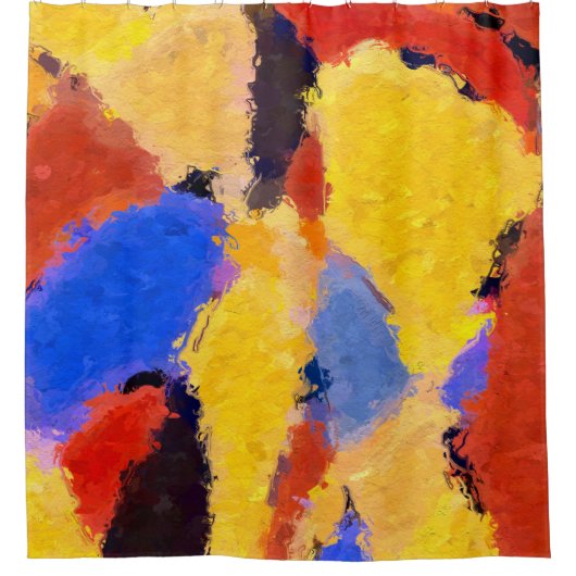 Midden-Centraal Abstract Douchegordijn (Voorkant)