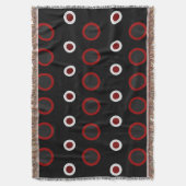 Midden-Centraal Modern rood, zwart en grijs Deken (Voorkant Verticaal)