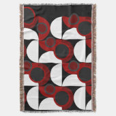 Midden-Centraal Modern rood, zwart en grijs Deken (Voorkant Verticaal)