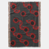 Midden-Centraal Modern rood, zwart en grijs Deken (Voorkant Verticaal)