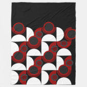 Midden-Centraal Modern rood, zwart en grijs Fleece Deken (Voorkant)