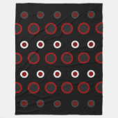 Midden-Centraal Modern rood, zwart en grijs Fleece Deken (Voorkant)