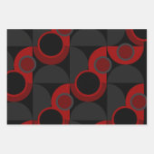 Midden-Centraal Modern rood, zwart en grijs Inpakpapier Vel (Voorkant 3)