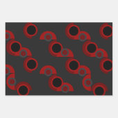 Midden-Centraal Modern rood, zwart en grijs Inpakpapier Vel (Voorkant)