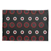 Midden-Centraal Modern rood, zwart en grijs Kussensloop (Achterkant)