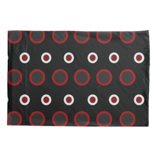 Midden-Centraal Modern rood, zwart en grijs Kussensloop (Achterkant)