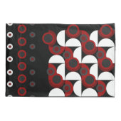 Midden-Centraal Modern rood, zwart en grijs Kussensloop (Achterkant)