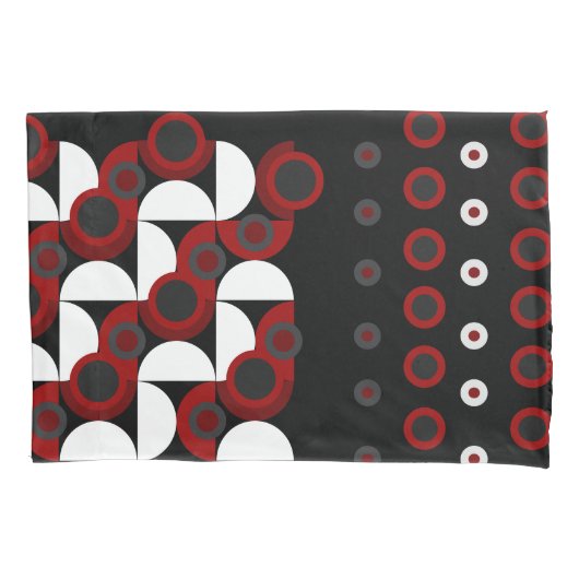 Midden-Centraal Modern rood, zwart en grijs Kussensloop (Voorkant)