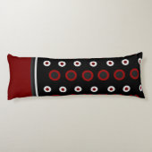 Midden-Centraal Modern rood, zwart en grijs Lichaamskussen (Achterkant)