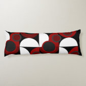 Midden-Centraal Modern rood, zwart en grijs Lichaamskussen (Achterkant)
