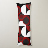 Midden-Centraal Modern rood, zwart en grijs Lichaamskussen (Achterkant (Verticaal))