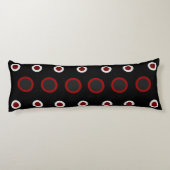 Midden-Centraal Modern rood, zwart en grijs Lichaamskussen (Achterkant)