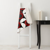 Midden-Centraal Modern rood, zwart en grijs Sherpa Deken (In situ)