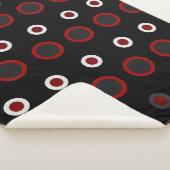 Midden-Centraal Modern rood, zwart en grijs Sherpa Deken (3/4)