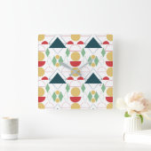 Midden-centraalmodus Geometrisch kleurrijk  Vierkante Klok (Huis)