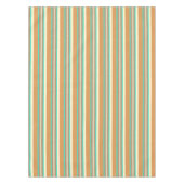 Midden-Century awning stripe - tan & turquoise Tafelkleed (Voorkant)