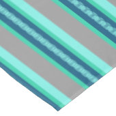 Midden-Century awning stripe - turquoise & grijs Tafelkleed (Gekanteld)