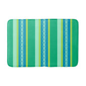 Midden-century Awning Stripes, Jade Green Badmat (Voorkant)