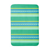 Midden-century Awning Stripes, Jade Green Badmat (Voorkant Verticaal)