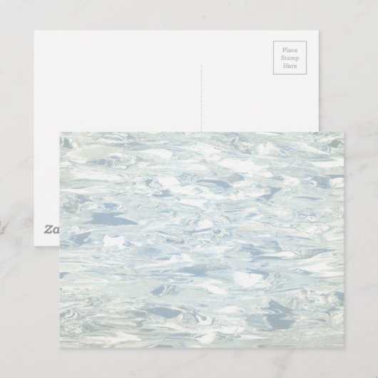 midden-century Blue Retro Kitchen Linoleum Briefkaart (Voorkant / Achterkant)