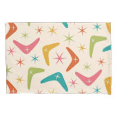 Midden-Century Boomerang met Retro Starbursts Kussensloop (Voorkant)