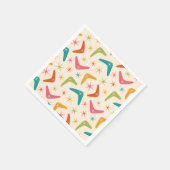 Midden-Century Boomerang met Retro Starbursts Servet (Hoek)
