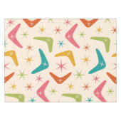 Midden-Century Boomerang met Retro Starbursts Tafelkleed (Voorkant (Horizontaal))