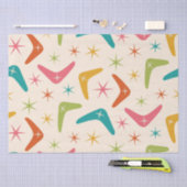 Midden-Century Boomerang met Retro Starbursts Tissuepapier (Craft)
