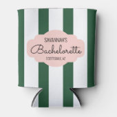 Midden-Century Cabana Stripes Bachelorette/Bridesm Blikjeskoeler (Voorkant)