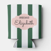 Midden-Century Cabana Stripes Bachelorette/Bridesm Blikjeskoeler (Achterkant)