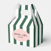 Midden-Century Cabana Stripes Beach Weddenschap Bedankdoosjes (Achterkant)