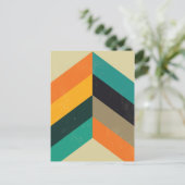 Midden-Century Chevron Briefkaart (Staand voorkant)