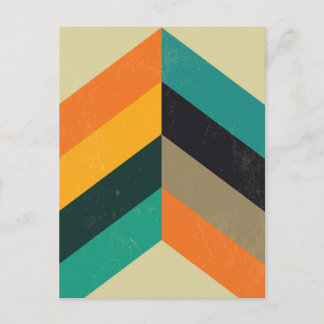 Midden-Century Chevron Briefkaart
