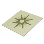 Midden-Century Green Starburst | Groot Tegeltje (Zijkant)