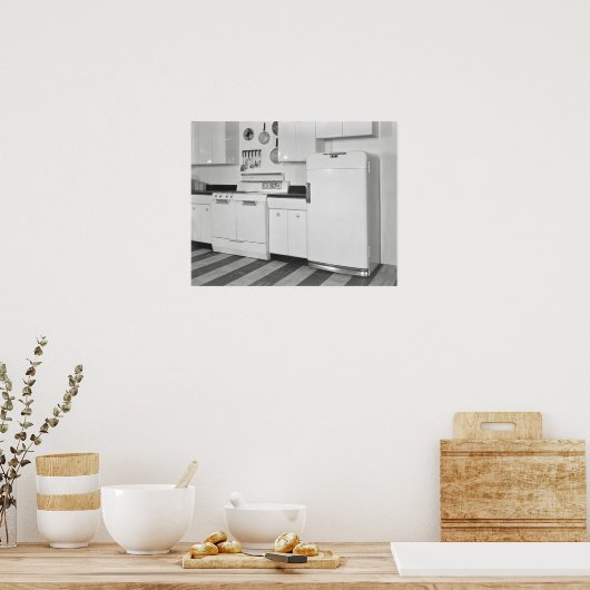 Midden-Century Kitchen, 1951. foto Poster (Keuken)