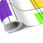 Midden-Century Mardi Gras Cadeaupapier (Rol Hoek)
