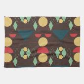 Midden-century Mod Geometric Brown Theedoek (Horizontaal)